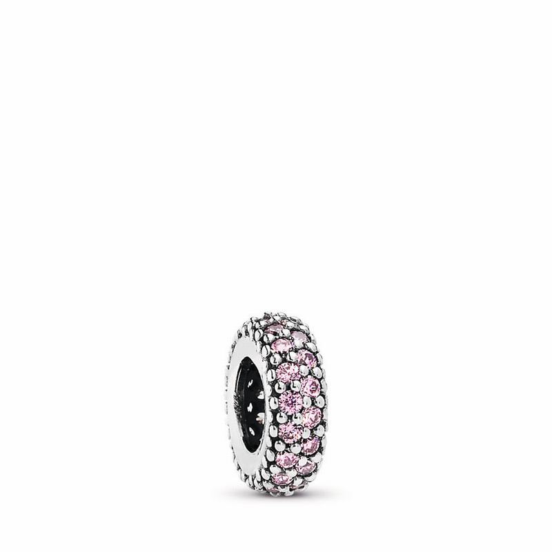 Pandora Inspiration Within Spacer Charm - Sterling Silver/Pink/Cubic Zirconia - Canada | WZ5101JA